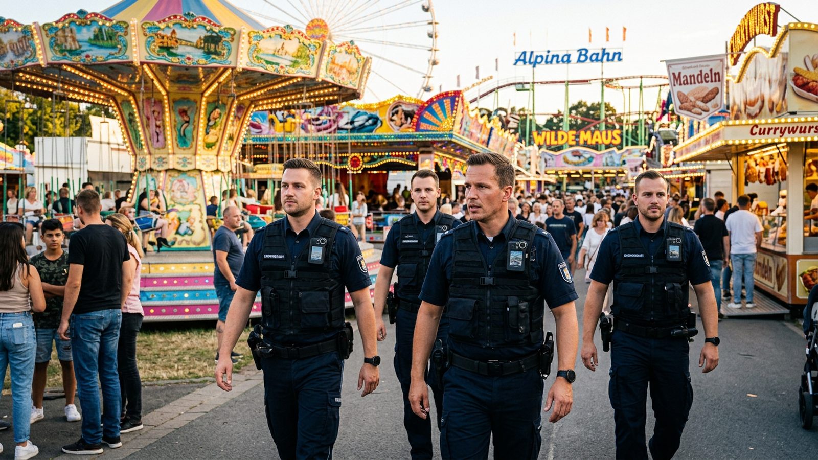 Ordnungsamt Herne auf der Cranger Kirmes mit Body-Cam