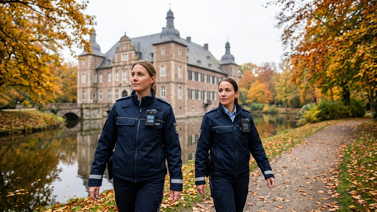 Ordnungsamt Herne am Schloss Strunkede mit Body-Cam