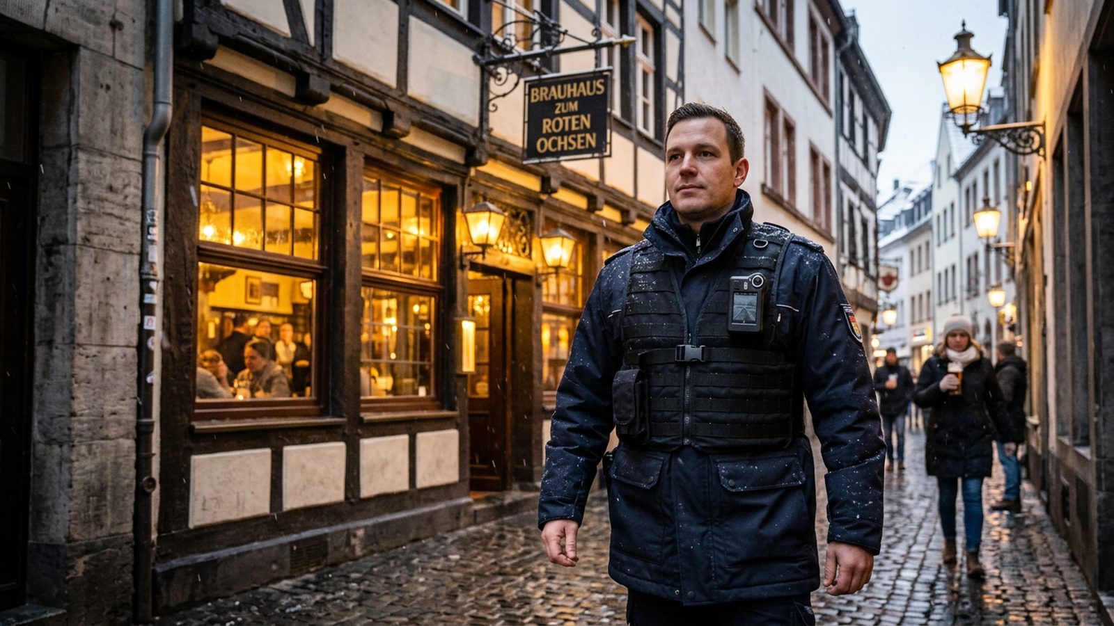 Ordnungsamt Köln in der Altstadt mit Body-Cam