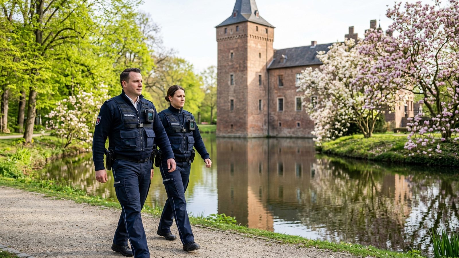 Ordnungsamt Moers am Schloss mit Body-Cam