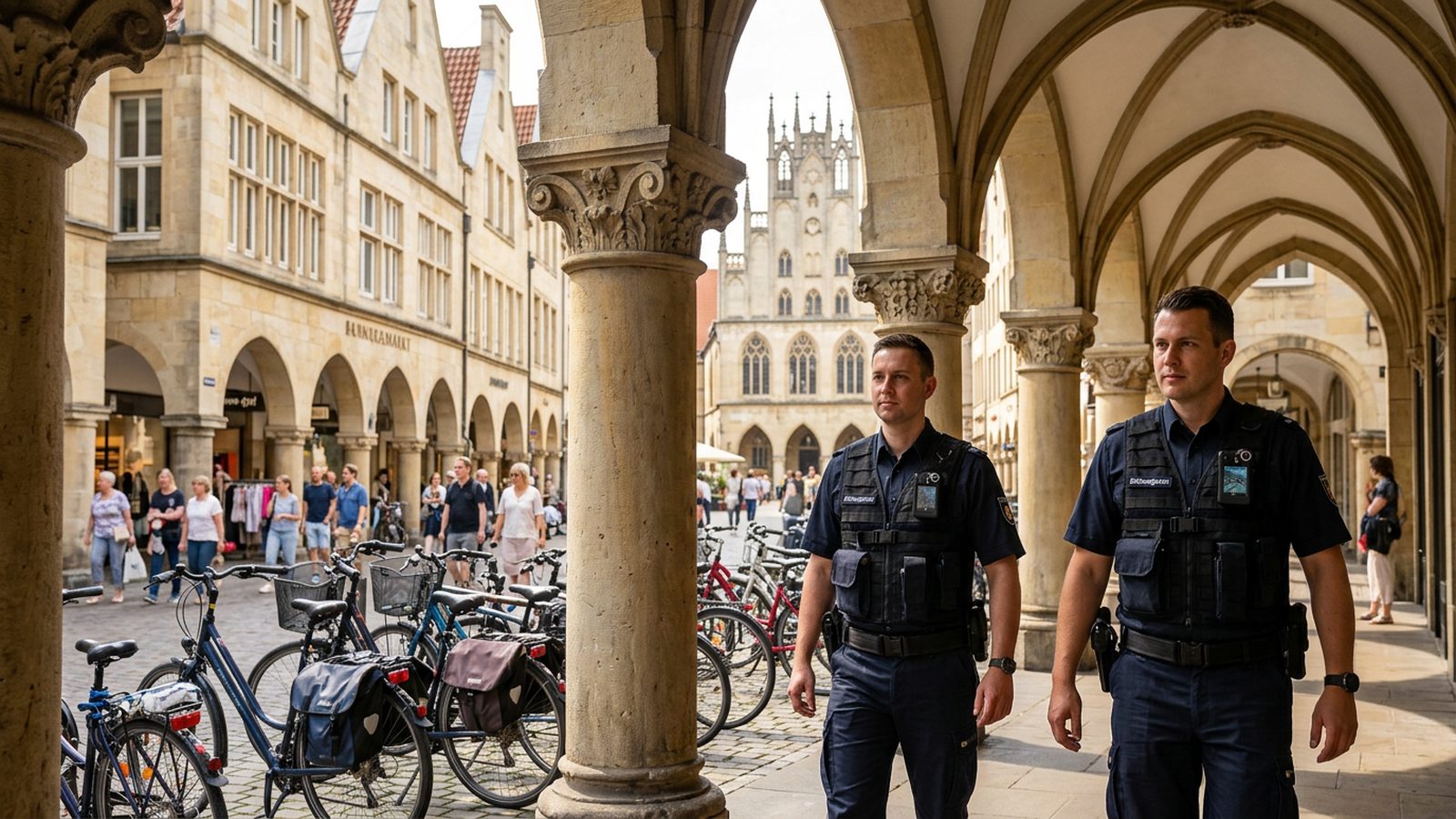 Ordnungsamt Münster am Prinzipalmarkt mit Body-Cam